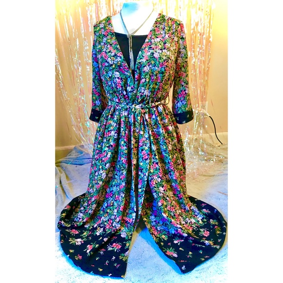 Zara Basic Z1975 Denim Floral Duster - Picture 2 of 9